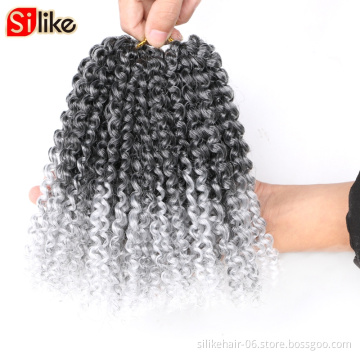 Malibob bob marley hair crochet braids for women and kids 1 pack 3 bundles 8inch 90grams ombre pink color afro kinky synthetic